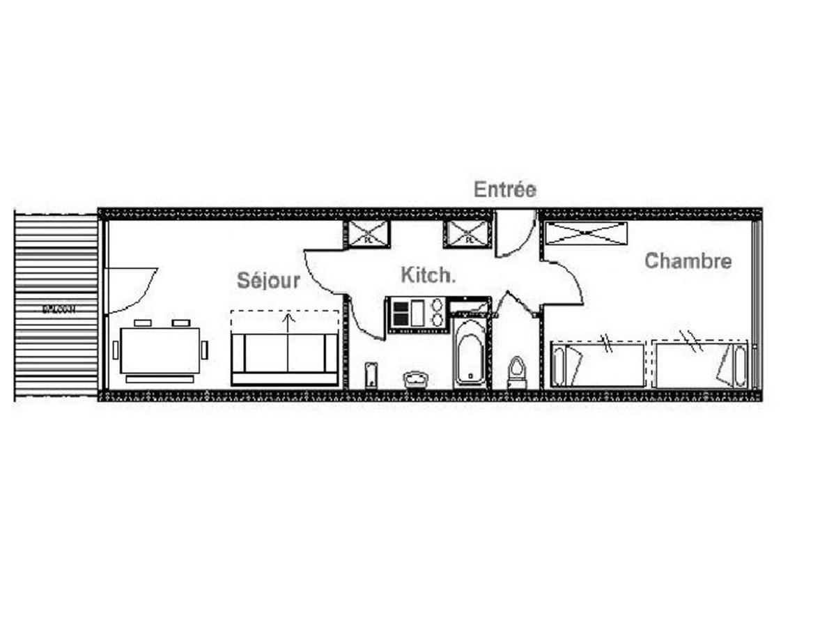 Charmant T2 Avec Balcon Sud, Proche Pistes Et Commerces, Ideal Familles, Les Belleville - Fr-1-344-838 생마르탱 드 벨빌 외부 사진